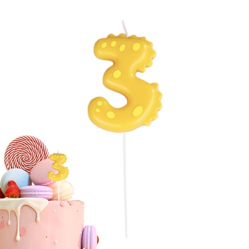 Zahlenkerze mit Tierdruck, Happy Cake – mit Dinosaurier-Element, Cartoon 0–9 Kinder, für Dino-Thema, Kuchendekoration Zahlenkerze mit Tierdruck, Happy Cake – mit Dinosaurier-Element, Cartoon 0–9 Kinder, für Dino-Thema, Kuchendekoration von JINGAN