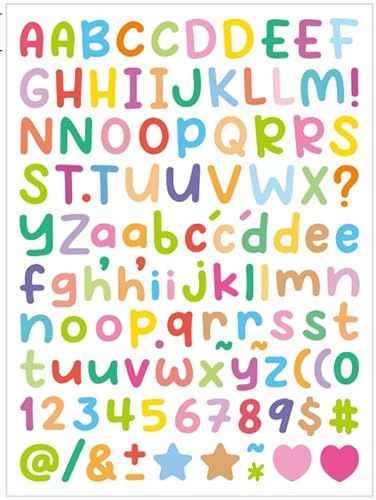 JINGIHE Vinyl-Buchstaben-Aufkleber, selbstklebend, bunt, kleine Aufkleber, wasserdicht, zum Aufkleben, für Dekoration, Basteln, Namen, Scrapbooking, Flaschen, Tassen, Grußkarten, 10 Blatt JINGIHE Vinyl-Buchstaben-Aufkleber, selbstklebend, bunt, kleine Aufkleber, wasserdicht, zum Aufkleben, für Dekoration, Basteln, Namen, Scrapbooking, Flaschen, Tassen, Grußkarten, 10 Blatt von JINGIHE