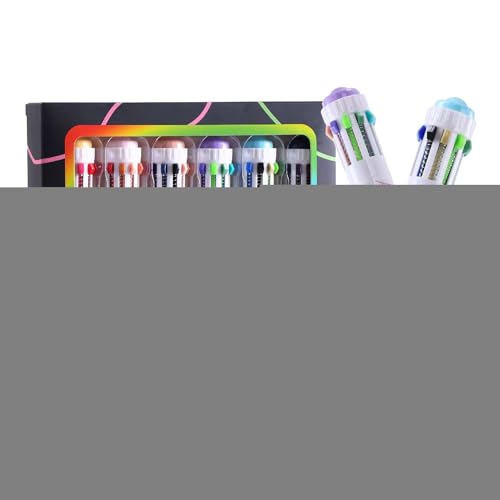 10 Farben Kugelschreiber Set, 6er Stifte Set In Verschiedenem Design, Ideal Als Geschenk, Ausziehbarer Mehrfarbiger Stift Für Büro Schüler Kinder Gastgeschenk Journaling von JINGLING