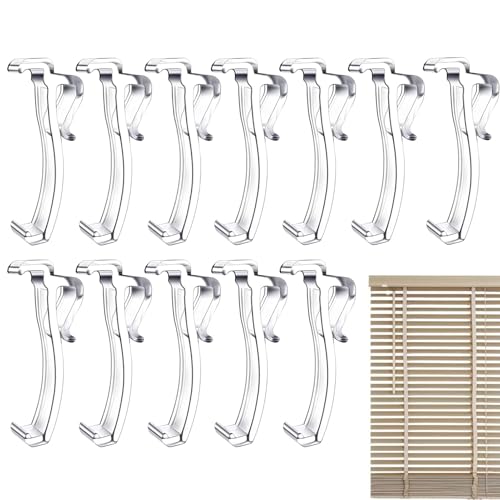 JINGLING Clips für Vorhangschiene, 12 Stück, seitlich, für Fensterabdeckung, Zubehör, , abnehmbar, für Innen und Außen, Badezimmer, Schlafzimmer von JINGLING