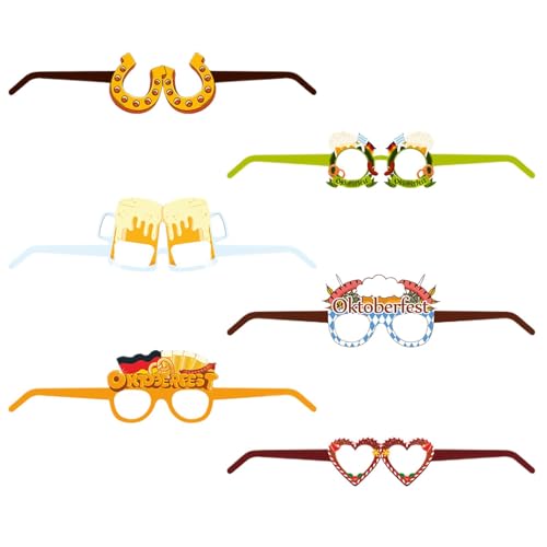JINGLING Deko Brille Oktoberfest, Papierbrille, Deko Papierbrille - Oktoberfest Foto Booth Zubehör Brille für Deutsches Thema Oktoberfest, Zubehör JINGLING Deko Brille Oktoberfest, Papierbrille, Deko Papierbrille - Oktoberfest Foto Booth Zubehör Brille für Deutsches Thema Oktoberfest, Zubehör von JINGLING