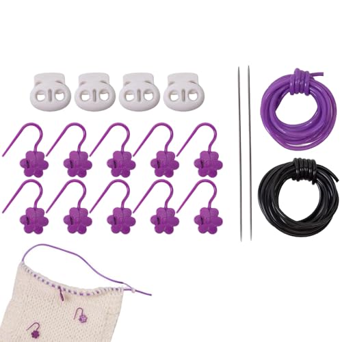 JINGLING Hakenverschluss-Marker, Hakenmarkierringe | 18 x Stricknadelhalter | Netzgarn-Clips JINGLING Hakenverschluss-Marker, Hakenmarkierringe | 18 x Stricknadelhalter | Netzgarn-Clips von JINGLING