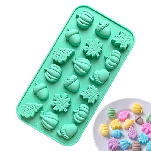 JINGLING Herbst Harz Formen - 18 Hohlformen Kürbis Tannenzapfen Ahornblätter Förmchen - Nicht Klebende Silikonform Für Thanksgiving Halloween Seife Kerzen Harz Schokolade Dekorationsbastelprojekte JINGLING Herbst Harz Formen - 18 Hohlformen Kürbis Tannenzapfen Ahornblätter Förmchen - Nicht Klebende Silikonform Für Thanksgiving Halloween Seife Kerzen Harz Schokolade Dekorationsbastelprojekte von JINGLING