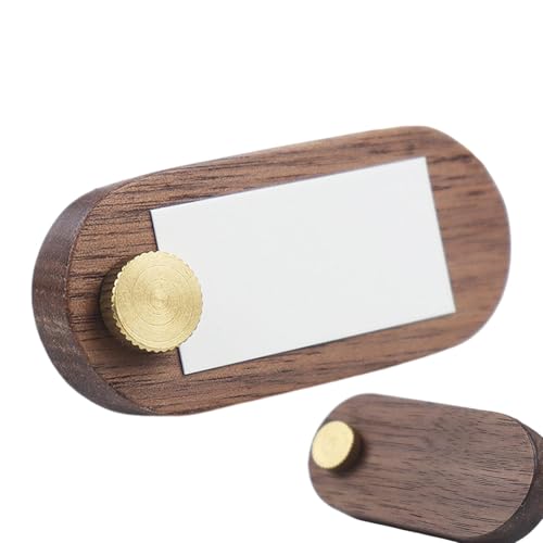 JINGLING Kostenanzeiger-Ständer, Kosten-Anzeiger für den Einzelhandel | Holzkosten-Anzeigekarten mit Messingständer | Warenpreis-Display, Etikett von JINGLING