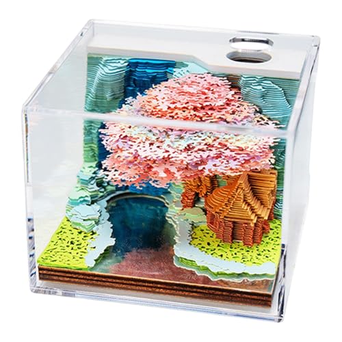 JINGLING Kunstkalender Notizblock, Haftnotizblöcke, Design Haftnotizen - Innovativer Bastel-Notizblock aus Papier mit Acryl-Staubschutzdeckel JINGLING Kunstkalender Notizblock, Haftnotizblöcke, Design Haftnotizen - Innovativer Bastel-Notizblock aus Papier mit Acryl-Staubschutzdeckel von JINGLING