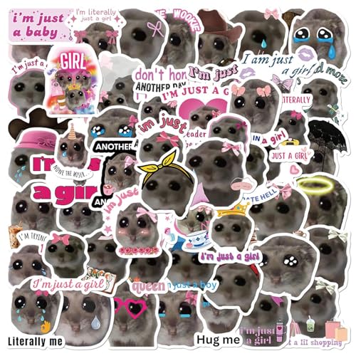JINGLING Meme-Hamster-Aufkleber, lustiger Hamster Aufkleber | Funny Hamster Big Eyes Aufkleber wasserfest PVC mit großen lustigen Augen 56 Stück JINGLING Meme-Hamster-Aufkleber, lustiger Hamster Aufkleber | Funny Hamster Big Eyes Aufkleber wasserfest PVC mit großen lustigen Augen 56 Stück von JINGLING