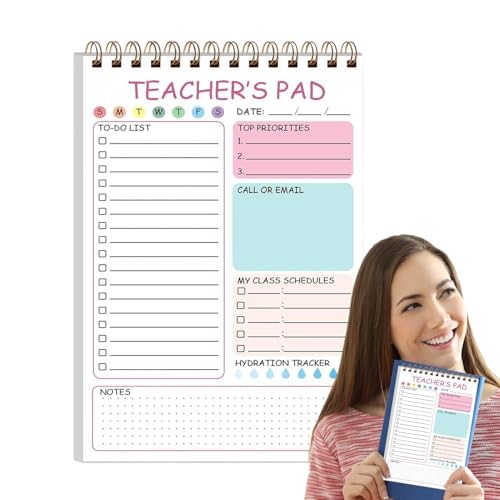 JINGLING Notizblock für Lehrer, Notizstempel für Lehrer – 50 Blatt Notizblätter für die Arbeit | Niedlicher Tagesplaner mit Erinnerung, 5,8 x 8,3 Zoll MUST HAVES PAPELERIE JINGLING Notizblock für Lehrer, Notizstempel für Lehrer – 50 Blatt Notizblätter für die Arbeit | Niedlicher Tagesplaner mit Erinnerung, 5,8 x 8,3 Zoll MUST HAVES PAPELERIE von JINGLING