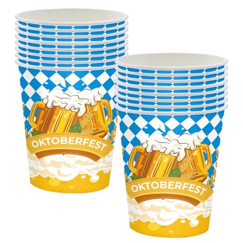 JINGLING Oktoberfest Versammlungsbedarf, Oktoberfest Geschirr - 24-teiliges Versammlungsset, authentisches Versammlungszubehör für das Bayern-Oktoberfest JINGLING Oktoberfest Versammlungsbedarf, Oktoberfest Geschirr - 24-teiliges Versammlungsset, authentisches Versammlungszubehör für das Bayern-Oktoberfest von JINGLING