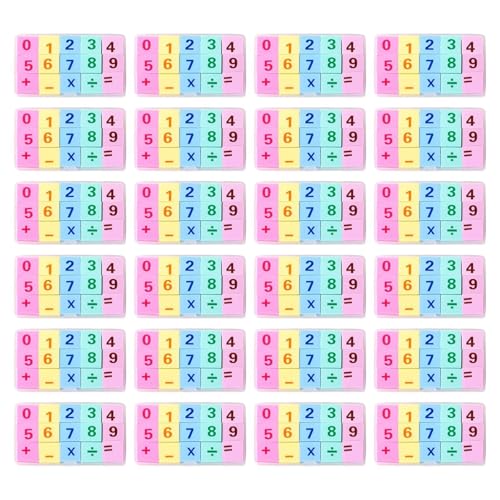 JINGLING Radiergummis mit kleinen Zahlen, lustige Radiergummis für Klassenzimmer | Kleine Lernradierer für lose | Sichere Addition, Subtraktion, Multiplikation, Radiergummis mit Teilungsmarkierungen JINGLING Radiergummis mit kleinen Zahlen, lustige Radiergummis für Klassenzimmer | Kleine Lernradierer für lose | Sichere Addition, Subtraktion, Multiplikation, Radiergummis mit Teilungsmarkierungen von JINGLING