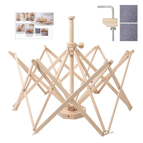 JINGLING Regenschirm-Garnwickler | Windeisen zum Häkeln | Halterung aus Holz, Zubehör für Strick- und Häkelfreunde von JINGLING