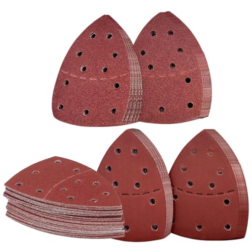 JINGLING Schleifpapier, Schleifpapier für Möbel, Schleifpapier aus Metall, dreieckiges Design – Glasboden mit 11 Löchern für die Holzbearbeitung JINGLING Schleifpapier, Schleifpapier für Möbel, Schleifpapier aus Metall, dreieckiges Design – Glasboden mit 11 Löchern für die Holzbearbeitung von JINGLING