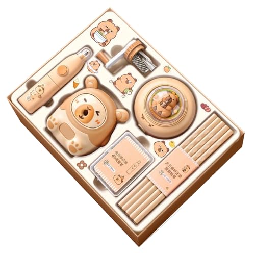 JINGLING Schreibwaren-Set für Mädchen | Anspitzer Capybara Schreibwaren | Schulbedarf Elektrischer Radiergummi Bleistifte für Schüler JINGLING Schreibwaren-Set für Mädchen | Anspitzer Capybara Schreibwaren | Schulbedarf Elektrischer Radiergummi Bleistifte für Schüler von JINGLING