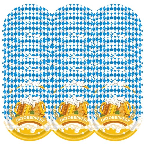 JINGLING Versammlungsbedarf für das Oktoberfest, Oktoberfest Geschirr | 24-teiliges Geschirrset zum Sammeln, Blue And White Flag Supplies serviert 24 Gäste für den JINGLING Versammlungsbedarf für das Oktoberfest, Oktoberfest Geschirr | 24-teiliges Geschirrset zum Sammeln, Blue And White Flag Supplies serviert 24 Gäste für den von JINGLING