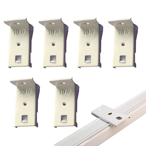 JINGLING Wandvorhangschiene, Schiene für Vorhänge, Befestigung an der Decke, Set mit 6 Stück, robustes Montagesystem mit Befestigungen und Verbindung für Orte wie Hotel, Wohnung, Krankenhaus, JINGLING Wandvorhangschiene, Schiene für Vorhänge, Befestigung an der Decke, Set mit 6 Stück, robustes Montagesystem mit Befestigungen und Verbindung für Orte wie Hotel, Wohnung, Krankenhaus, von JINGLING
