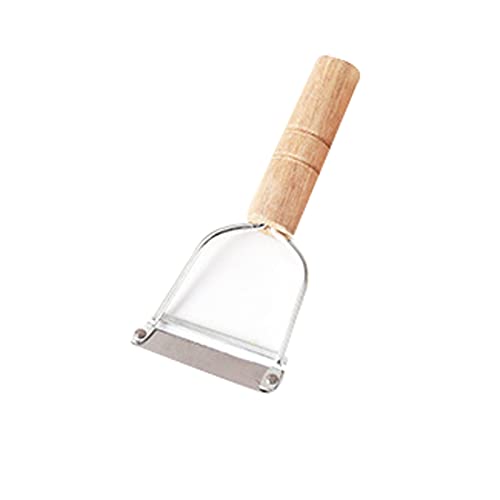 JINGYAN Schäler Edelstahl Melonhobaner, hölzerner Griffhobel, Paringmesser, Schäler, Küchengadget von JINGYAN