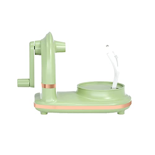 JINGYAN Schäler Handgekurbelter Apfelschäler Edelstahl Obstschneider Schälset kreatives Küchenwerkzeug(Light Green) von JINGYAN