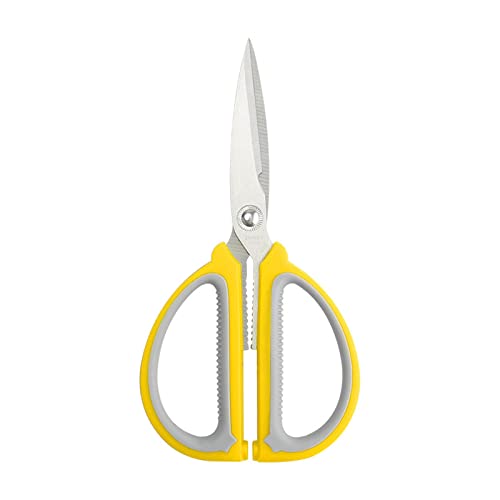 JINGYAN Schere Multifunctional Household Scissors Stainless Steel Two-Color Handle Kitchen Strong Scissors Office Scissors(Yellow,S) von JINGYAN