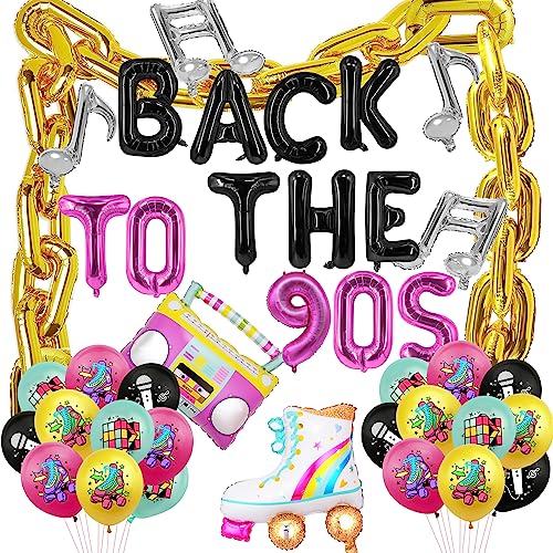 90er Jahre Ballon Party Dekoration,Disco Party Deko,Disco Luftballons Aufblasbar Radio-Boombox für Back to 90er Hip Pop Disco Theme Party Deko Geburtstagsfeier von JINGYOU