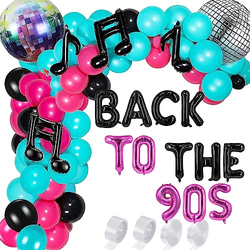 90er Thema Party Dekoration,90er Deko Balloon,Disco Luftballons für Back to 90er Hip Pop Disco Theme Party Deko Geburtstagsfeier von JINGYOU