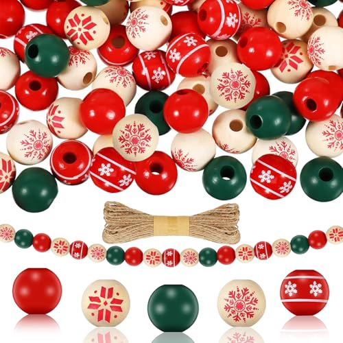 Weihnachten Holzperlen, 120pcs Weihnachten Hölzerne Perlen, Weihnachtsperlen, Bunt Weihnachten Holzperlen, Rot Weihnachten Holzperlen, für DIY Weihnachtsbaum Dekoration, DIY Armbänder Weihnachten Holzperlen, 120pcs Weihnachten Hölzerne Perlen, Weihnachtsperlen, Bunt Weihnachten Holzperlen, Rot Weihnachten Holzperlen, für DIY Weihnachtsbaum Dekoration, DIY Armbänder von JINHOXUN