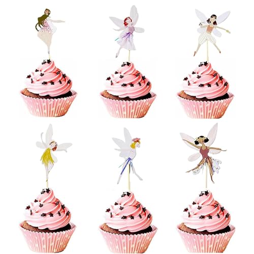 JINJUMEI 12 Stücke Fee Geburtstag Tortendeko, Fee Cupcake Toppers Pappbecher Cupcake Toppers Fairy Kuchen Topper Mädchen Ballerina Cupcake Topper Cake Picks für Kinder Mädchen Geburtstagsdeko JINJUMEI 12 Stücke Fee Geburtstag Tortendeko, Fee Cupcake Toppers Pappbecher Cupcake Toppers Fairy Kuchen Topper Mädchen Ballerina Cupcake Topper Cake Picks für Kinder Mädchen Geburtstagsdeko von JINJUMEI