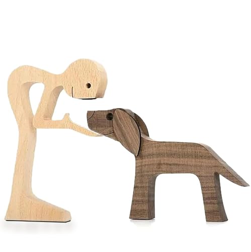 JINJUMEI Holzschnitzerei für Hunde, Handgemachte Hund Holzschnitzerei, Holzfiguren der Hundefamilie, Holzschnitzerei von Hunden und Menschen, Geschenk für Hundeliebhaber, Bastelfigur, Zuhause, Büro JINJUMEI Holzschnitzerei für Hunde, Handgemachte Hund Holzschnitzerei, Holzfiguren der Hundefamilie, Holzschnitzerei von Hunden und Menschen, Geschenk für Hundeliebhaber, Bastelfigur, Zuhause, Büro von JINJUMEI