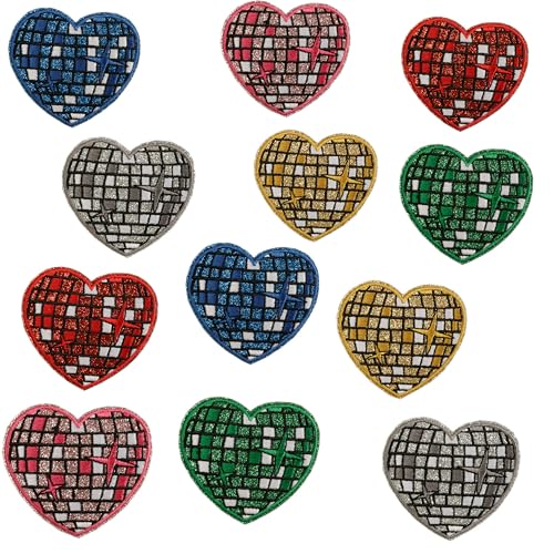Pailletten-Herz-Patches zum Aufbügeln, dekorative Aufnäher, bestickte Applikation, Discokugel-Aufnäher für DIY, Valentinstag, Kleidung, T-Shirt, Kleid, Tasche, Jeans, Handwerk, Verzierungen (Stil 3 Pailletten-Herz-Patches zum Aufbügeln, dekorative Aufnäher, bestickte Applikation, Discokugel-Aufnäher für DIY, Valentinstag, Kleidung, T-Shirt, Kleid, Tasche, Jeans, Handwerk, Verzierungen (Stil 3 von JINMOMOMO