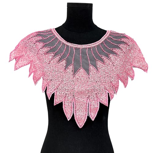 Pailletten-Perlen-Mesh-Applikation, Kragen, künstliche Kragen, Spitze, Stoff, Netz-Patches, glänzend, exquisiter Ausschnitt, DIY, Nähen, Abendkleid, Hochzeitskleid, Basteln, Halsausschnitt Pailletten-Perlen-Mesh-Applikation, Kragen, künstliche Kragen, Spitze, Stoff, Netz-Patches, glänzend, exquisiter Ausschnitt, DIY, Nähen, Abendkleid, Hochzeitskleid, Basteln, Halsausschnitt von JINMOMOMO