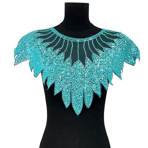 Pailletten-Perlen-Mesh-Applikation, Kragen, künstliche Kragen, Spitze, Stoff, Netz-Patches, glänzend, exquisiter Ausschnitt, DIY, Nähen, Abendkleid, Hochzeitskleid, Basteln, Halsausschnitt Pailletten-Perlen-Mesh-Applikation, Kragen, künstliche Kragen, Spitze, Stoff, Netz-Patches, glänzend, exquisiter Ausschnitt, DIY, Nähen, Abendkleid, Hochzeitskleid, Basteln, Halsausschnitt von JINMOMOMO