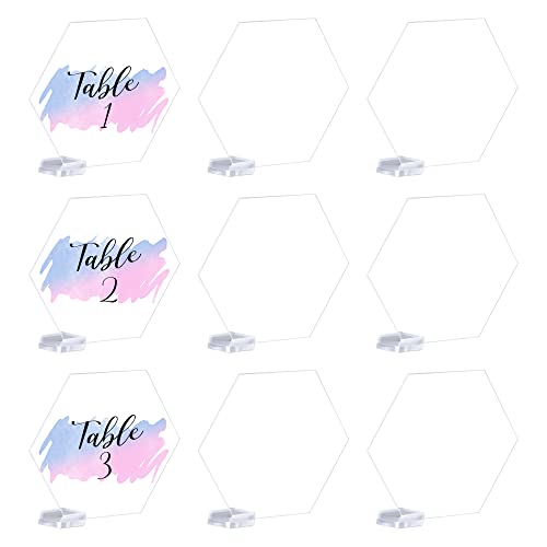 50 transparente Acrylkarten mit Halter, DIY Blanko-Hexagon-Acryl-Namenskarten für Hochzeit, Escort-Karten, Acryl, Sitzgelegenheit, Gästename 50 transparente Acrylkarten mit Halter, DIY Blanko-Hexagon-Acryl-Namenskarten für Hochzeit, Escort-Karten, Acryl, Sitzgelegenheit, Gästename von JINMURY