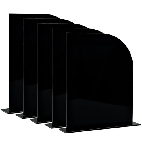 JINMURY Acryl-Schild mit Ständer, 20,3 x 25,4 cm, blanko, halber Bogen, Acrylschild mit Sockel, DIY-Hochzeitstischnummern, Hochzeitsbeschilderung, Veranstaltungen und Partys, 5 Stück von JINMURY