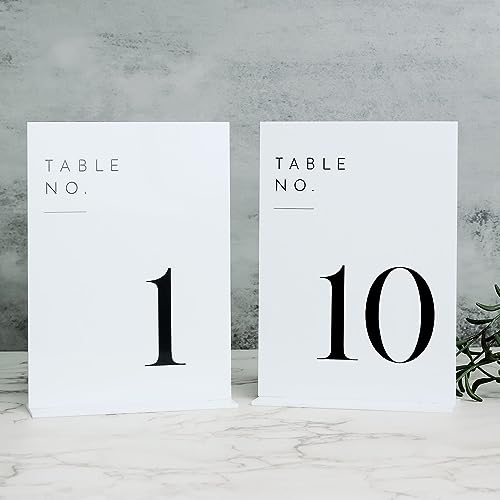 JINMURY Weiße Tischnummern 1-10 mit Ständer, 12,7 x 17,8 cm, weiße Acryl-Tischnummern, perfekt für Hochzeitsempfang, Party, Jubiläum, Event JINMURY Weiße Tischnummern 1-10 mit Ständer, 12,7 x 17,8 cm, weiße Acryl-Tischnummern, perfekt für Hochzeitsempfang, Party, Jubiläum, Event von JINMURY