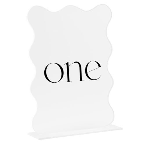 JINMURY Wellenschild aus mattiertem Acryl mit Ständer, 12,7 x 17,8 cm, gewellte Form, Acryl, blanko, Tischschilder und Basis, DIY Hochzeitstischnummern, Hochzeitsschilder, Veranstaltungen und Partys, JINMURY Wellenschild aus mattiertem Acryl mit Ständer, 12,7 x 17,8 cm, gewellte Form, Acryl, blanko, Tischschilder und Basis, DIY Hochzeitstischnummern, Hochzeitsschilder, Veranstaltungen und Partys, von JINMURY
