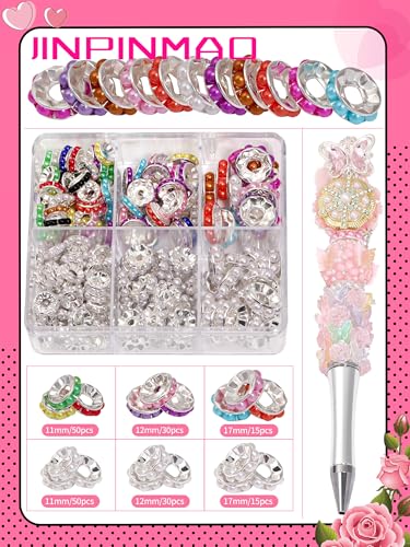 Blumenperlen für Perlenstift, Fokusperlen für Schlüsselanhängerherstellung, Basteln, Haaranhänger und Armbänder, Stiftherstellung, Rondelle und Kristall zur Schmuckherstellung Blumenperlen für Perlenstift, Fokusperlen für Schlüsselanhängerherstellung, Basteln, Haaranhänger und Armbänder, Stiftherstellung, Rondelle und Kristall zur Schmuckherstellung von JINPINMAO