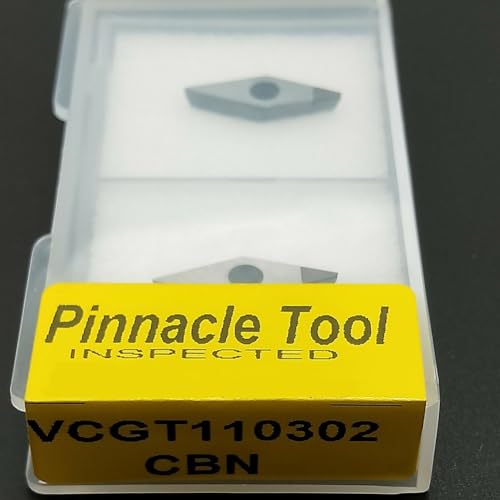 Dreheinsatz mit Spitze, 2 Stück, CNC-Drehmaschine, Ersatzzubehör mit Box, für hohe Verschleißfestigkeit und Schneiden (VCGT160408 PCD) von JINSBON