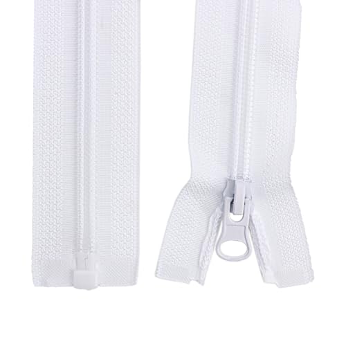 2 Stück Reißverschluss in Weiß 70 cm #5, Reißverschluss für Jacken 5mm Trennende Jacke Reißverschlüsse Nylon zum Nähen Zipper Reißverschluss Teilbar für Kleidung Jacken Mantel Bettwäsche Taschen 2 Stück Reißverschluss in Weiß 70 cm #5, Reißverschluss für Jacken 5mm Trennende Jacke Reißverschlüsse Nylon zum Nähen Zipper Reißverschluss Teilbar für Kleidung Jacken Mantel Bettwäsche Taschen von JINSIHU