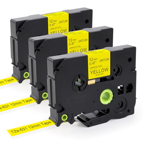 JINTUM kompatibel TZe-631 Yellow Bänder für Brother P-Touch TZc-631 TZe631 Schwarz auf Gelb Etikettenband für P-Touch PT-H100R PT-H105 PT-H100LB PT-H110 H107B PT-D400 PT-D210 PT-E100 D600VP 1000, 3X JINTUM kompatibel TZe-631 Yellow Bänder für Brother P-Touch TZc-631 TZe631 Schwarz auf Gelb Etikettenband für P-Touch PT-H100R PT-H105 PT-H100LB PT-H110 H107B PT-D400 PT-D210 PT-E100 D600VP 1000, 3X von JINTUM