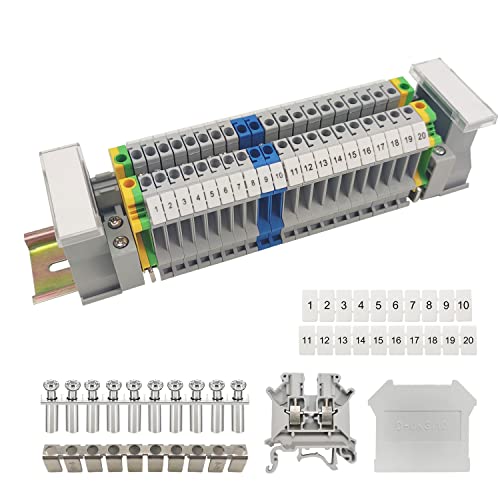 JINXIAN DIN-Schienenanschlussblock-Kit UK/3N5N Durchgangsklemme Kombination Reihenklemmen Hutschiene klemme für hutschiene hutschienen klemmen hutschiene für Anschlussblöcke elektrisch von JINXIAN