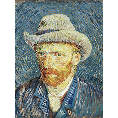 Diamond Painting Kits Vincent Van Gogh Selbstporträt Mit Grauem Filzhut Voller Bohrer Diy Crafts For Adults Home Wall Decor 12 * 16In/30 * 40Cm von JINYANZZYJ