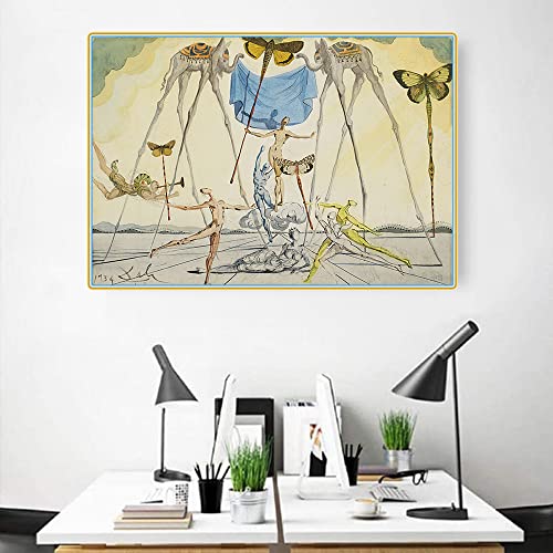 Malen Nach Zahlen, Malen Nach Zahlen Für Erwachsene Kinder Salvador Dali《The Harvesters, 1954》 Diy Oil Painting Canvas Print Wall Art Home Decoration von JINYANZZYJ