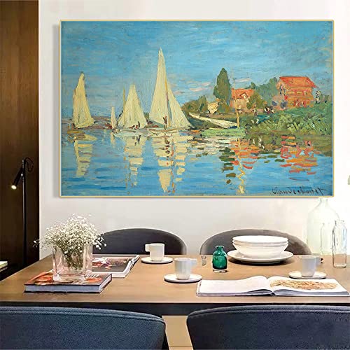 Malen nach Zahlen für Erwachsene, Claude Monet, Regatta bei Argenteuil, digitales Öl-Leinwand-Malset für Kinder, Geburtstag, Hochzeit, Dekorationen, Geschenke Malen nach Zahlen für Erwachsene, Claude Monet, Regatta bei Argenteuil, digitales Öl-Leinwand-Malset für Kinder, Geburtstag, Hochzeit, Dekorationen, Geschenke von JINYANZZYJ