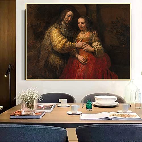Malen nach Zahlen für Erwachsene, die jüdische Braut von Rembrandt Digitales Öl-Leinwand-Malset für Kinder, Geburtstag, Hochzeit, Dekorationen, Geschenke Malen nach Zahlen für Erwachsene, die jüdische Braut von Rembrandt Digitales Öl-Leinwand-Malset für Kinder, Geburtstag, Hochzeit, Dekorationen, Geschenke von JINYANZZYJ