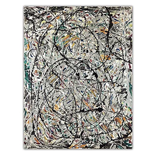 Malen nach Zahlen für Erwachsene Kinder Jackson Pollock《Watery Paths》 DIY Ölgemälde Leinwanddruck Wandkunst Heimdekoration von JINYANZZYJ