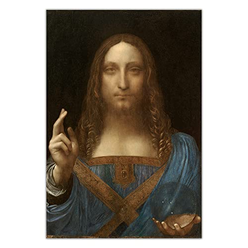 Malen nach Zahlen für Erwachsene Salvator Mundi von Leonardo Da Vinci Digitales Öl-Leinwand-Malset für Kinder, Geburtstag, Hochzeit, Dekorationen, Geschenke von JINYANZZYJ