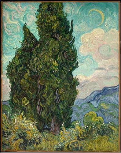 Malen nach Zahlen für Erwachsene Zypressen von Vincent Van Gogh Digitales Öl-Leinwand-Malset für Kinder, Geburtstag, Hochzeit, Dekorationen, Geschenke Malen nach Zahlen für Erwachsene Zypressen von Vincent Van Gogh Digitales Öl-Leinwand-Malset für Kinder, Geburtstag, Hochzeit, Dekorationen, Geschenke von JINYANZZYJ