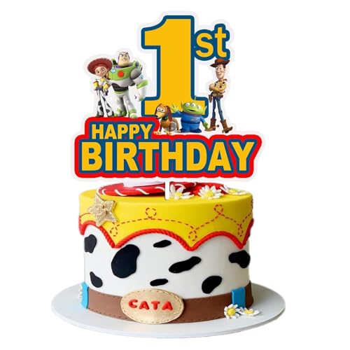 Happy Birthday Tortendeko Cake Topper 1. Geburtstag Cartoon Kuchendeko für Jungen Mädchen Geburtstagsparty, Thema Party, Jubiläum Happy Birthday Tortendeko Cake Topper 1. Geburtstag Cartoon Kuchendeko für Jungen Mädchen Geburtstagsparty, Thema Party, Jubiläum von JIOLINK