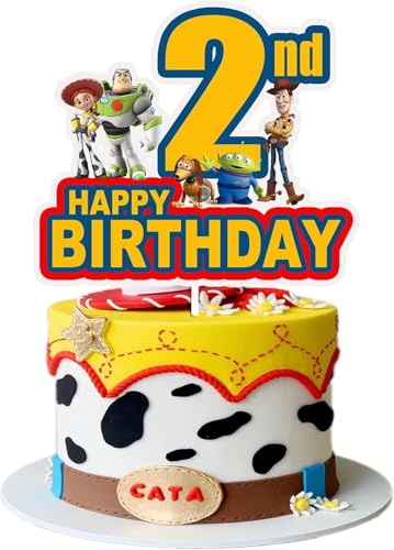 Happy Birthday Tortendeko Cake Topper 2. Geburtstag Cartoon Kuchendeko für Jungen Mädchen Geburtstagsparty, Thema Party, Jubiläum Happy Birthday Tortendeko Cake Topper 2. Geburtstag Cartoon Kuchendeko für Jungen Mädchen Geburtstagsparty, Thema Party, Jubiläum von JIOLINK