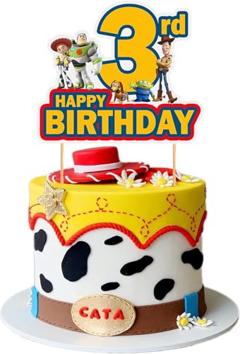 Happy Birthday Tortendeko Cake Topper 3. Geburtstag Cartoon Kuchendeko für Jungen Mädchen Geburtstagsparty, Thema Party, Jubiläum Happy Birthday Tortendeko Cake Topper 3. Geburtstag Cartoon Kuchendeko für Jungen Mädchen Geburtstagsparty, Thema Party, Jubiläum von JIOLINK
