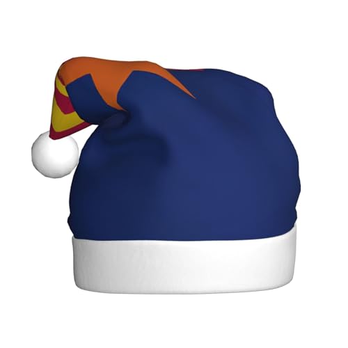 JIPOFD Arizona-Flagge, Weihnachtsmütze für Erwachsene für Damen und Herren, weich und bequem, verdickte Nikolausmütze JIPOFD Arizona-Flagge, Weihnachtsmütze für Erwachsene für Damen und Herren, weich und bequem, verdickte Nikolausmütze von JIPOFD