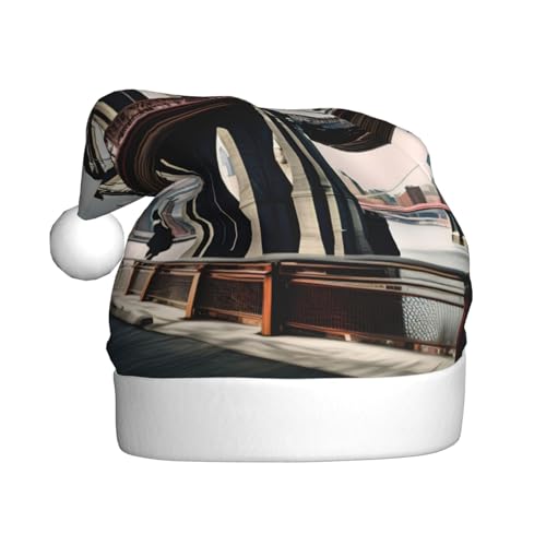JIPOFD Brooklyn Bridge S Weihnachtsmütze für Erwachsene für Damen und Herren, weich und bequem, verdickte Weihnachtsmütze von JIPOFD